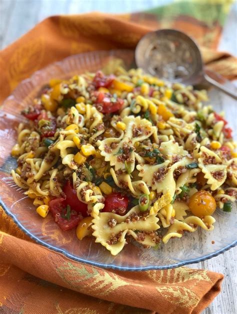 Pasta And Quinoa Salad With Corn And Tomatoes The Vegan Atlas