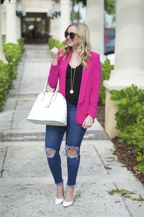 Hot Pink Blazer Fancy Things Hot Pink Blazers Business Casual