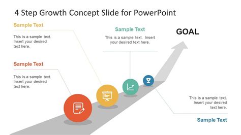 4 Step Growth Concept Powerpoint Template Slidemodel Powerpoint