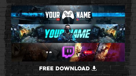 Gaming Banner For Youtube No Text Top 5 Gaming Banner Template No