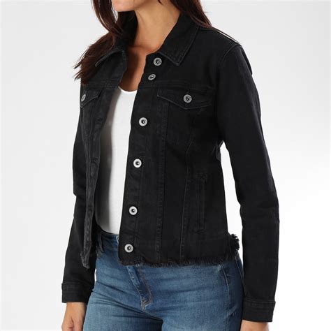 Veste jean noir femme ajouter des manches jeans pour femme look printemps été autres vêtements jeans noirs vêtements femmes parcourez la rubrique vestes en jean pour femme. Tiffosi - Veste En Jean Femme Yukha Noir ...
