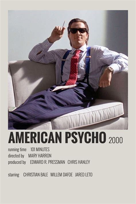 American Psycho In 2022 Film Posters Minimalist Iconic Movie Posters