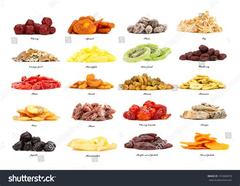Collection 20 Different Kinds Dried Fruit Stock Photo Edit Now 191849078