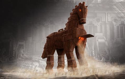 The Trojan Horse Illustration Sends Out Armies Of Invisible Soldiers