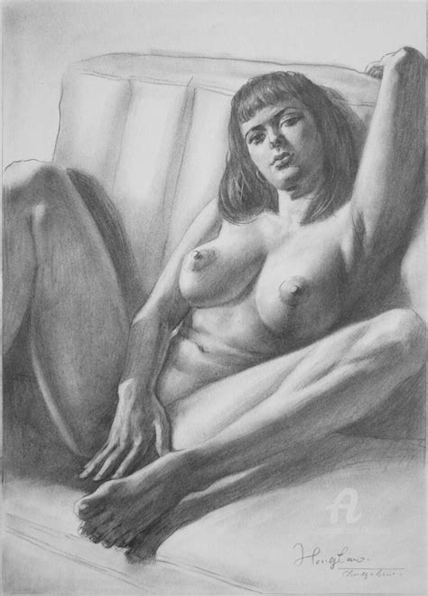 Original Male Female Nude Pencil Graphite Drawing Vintage X Art