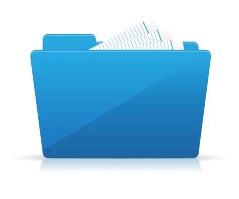 Blue File Folder Open Icon