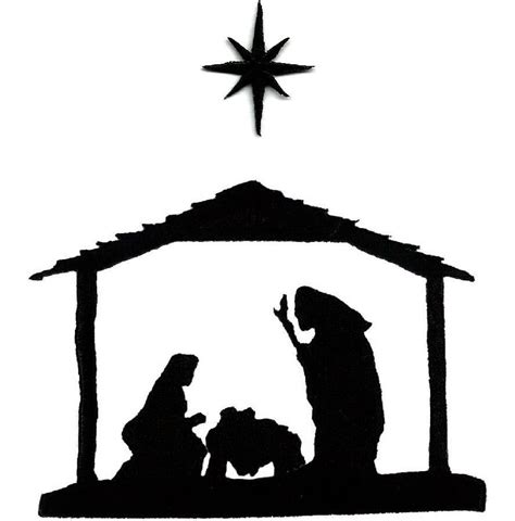 Silhouette Of The Nativity Scene At Getdrawings Free Download