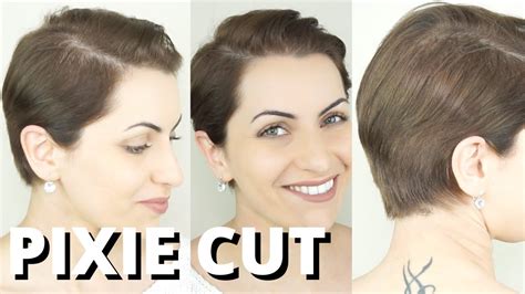 Haircut Tutorial How To Cut Your Pixie At Home Haircutting Trimming Short Hair For Men And