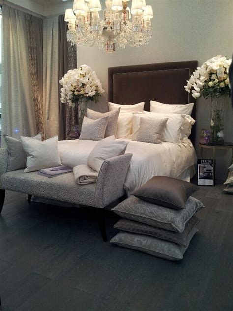 Stunning gray white pink color palette gray master bedroom. Gray, cream and brown bedroom. I'm actually liking this ...