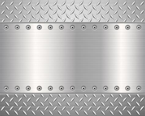 Silver Metal Plate Background Vector Free Download
