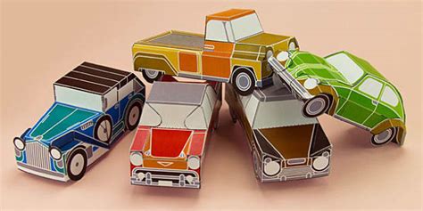 Enkl Vintage Car Paper Model Printables Teacher Made