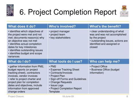 Project Closure Report Template Ppt Best Sample Template