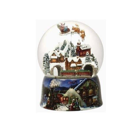 8 Rotating Santa Claus Musical Snow Globe