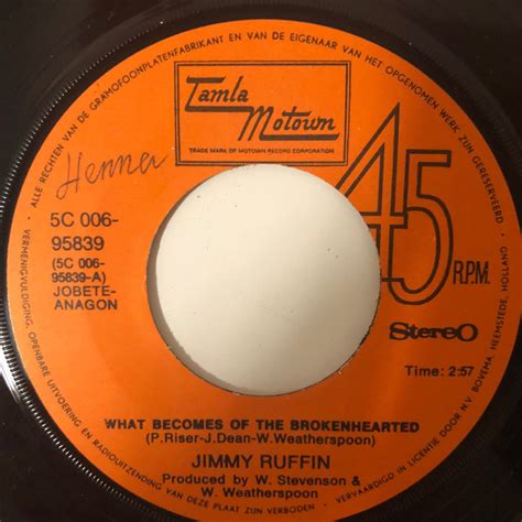 jimmy ruffin what becomes of the broken hearted 1974 vinyl discogs