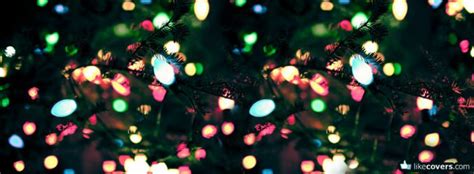 Christmas Lights Zoomed In On Tree Branches Facebook Covers