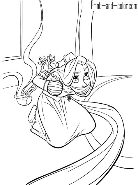 Kawaii is adorable and fun. Rapunzel coloring pages | Print and Color.com