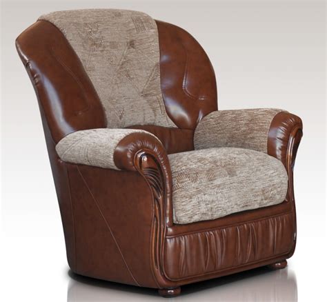 Comforting soft fabric not only is low maintenance and requires no. Emma Armchair Genuine Italian Brown Leather Fabric Sofa ...