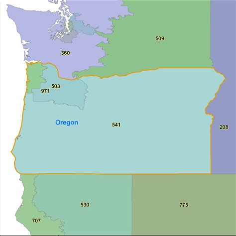 Oregon Area Code Maps Oregon Telephone Area Code Maps Free Oregon