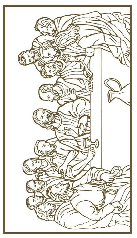 Last Supper Coloring Page Jesus Drawings Jesus Coloring Pages Last