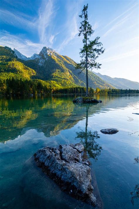 Lake Hintersee In Ramsau In Berchtesgaden Bavaria Germany Stock Photo