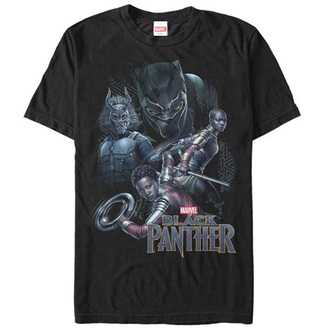 Marvel Mens Marvel Black Panther 2018 Character View T Shirt