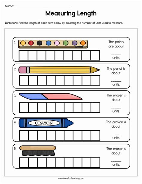 Printable Measurement Worksheet For Kids