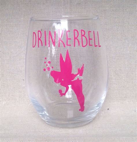 Tinkerbell Drinkerbell Stemless Wine Glass
