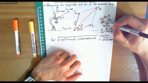 Measure the length of the resultant force on the diagram to find the magnitude and the angle to find. Statics Lecture 14: Problem 2.1 Finding the Magnitude and ...