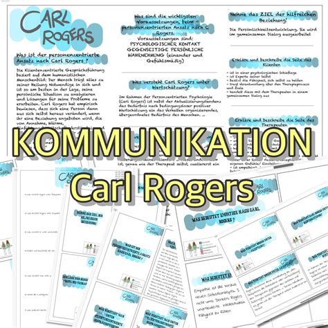 007 Carl Rogers Kommunikation Lernkarten A4 in A6 Zum | Etsy