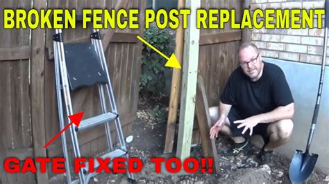 Fix A Broken Fence Post And Adjust The Gate Diy Youtube