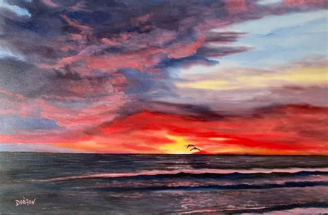 Siesta Key Beach Sunset Painting By Lloyd Dobson Saatchi Art