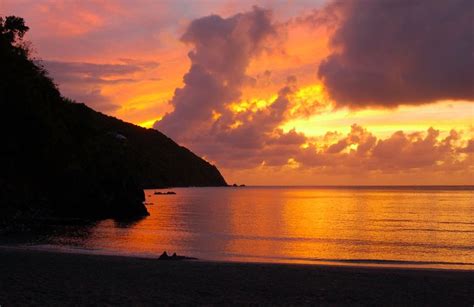 Sunset Over The Bay Sunset Island British Virgin Islands