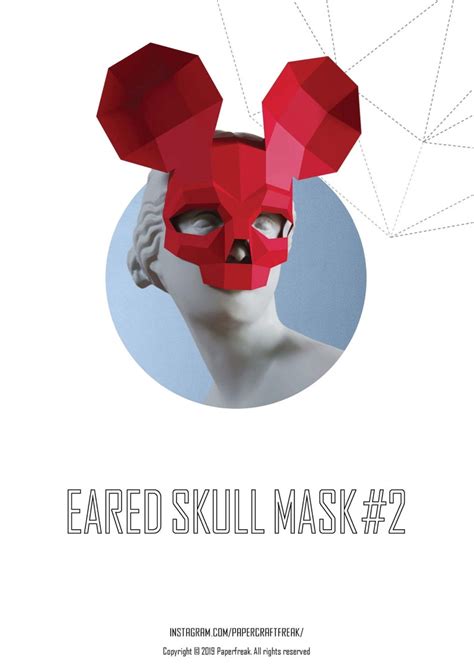 Papercraft 3d Mouse Skull Mask Halloween Festival Pepakura Etsy