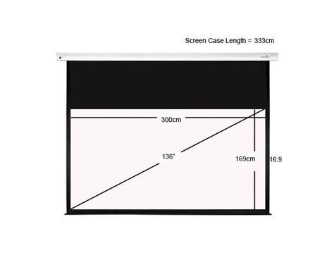 Sapphire Electric 300x168 Projector Screen 169 136300wideir