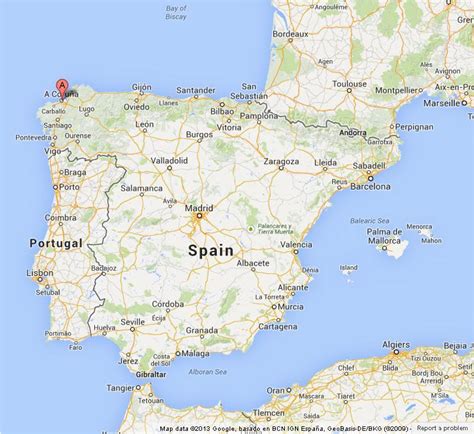 Map Of La Coruna Spain Secretmuseum