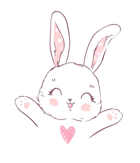 Premium Vector Hand Drawn Cute Cartoon Bunny