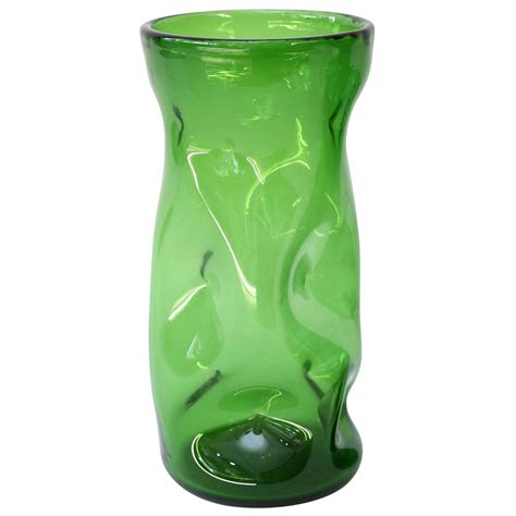 Green Empoli Glass Vase At 1stdibs