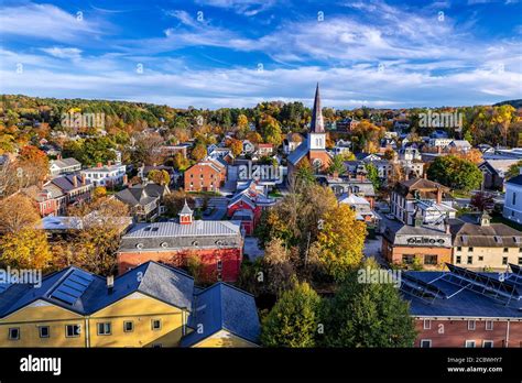 Autumn Cityscape Of Downtown Montpelier Vermont Usa Stock Photo Alamy