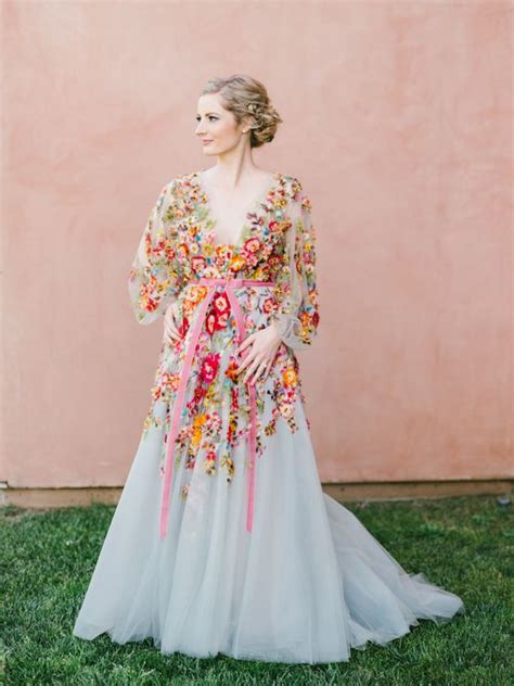 34 Colorful Wedding Dresses That Inspire Weddingomania