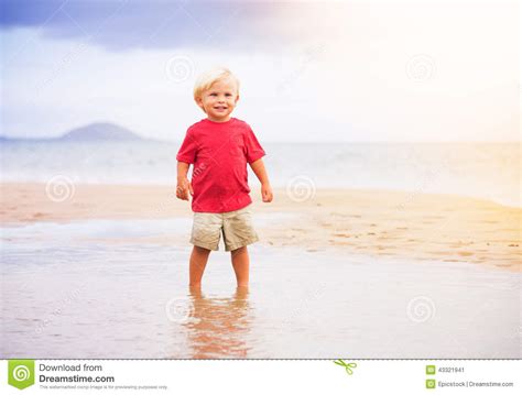 Young Boy At The Beach Stock Image Image Of Enjoyment 43321941