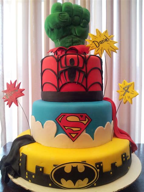 Super Hero Cake — Birthday Cakes Superhero Cake Birthday Cakes For