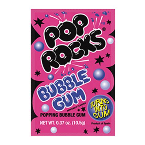 Pop Rocks Crackling Bubble Gum Popping Candy 105g Pack
