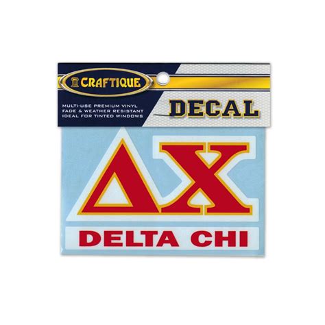 New Delta Chi Greek Letter Decal Campus Classics Letter Decals