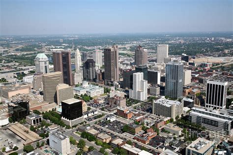 Skyline Aerial Of Columbus Photograph By Bill Cobb