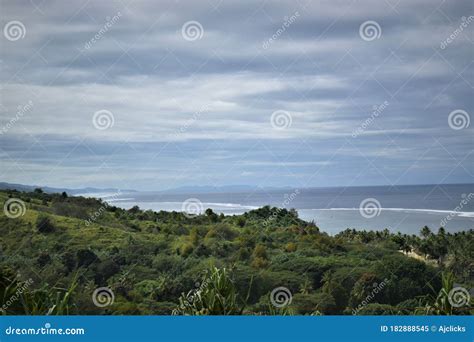 Scenic Mountains With Ocean Mountain And Blue Sky Stock Image Image