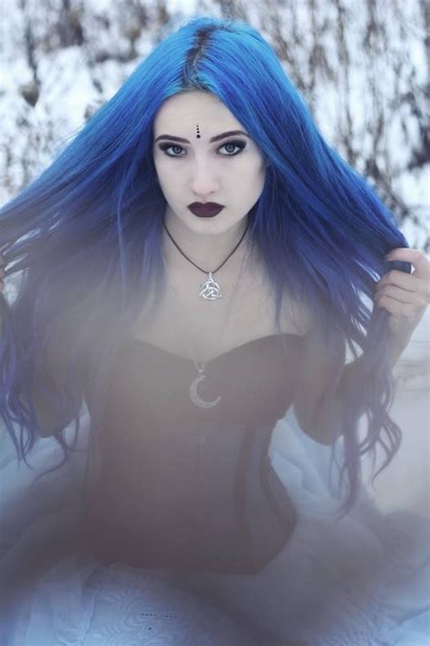 Blue Astrid Gothic Girls Digital Art Girl Goth Outfits