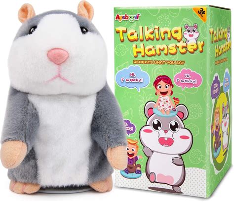 Ayeboovi Talking Hamster Repeats What You Say Autism Toy
