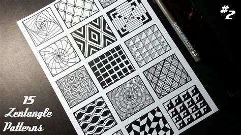 15 Zentangle Patterns 2 Angga Art Tutorials Zentangle Patterns