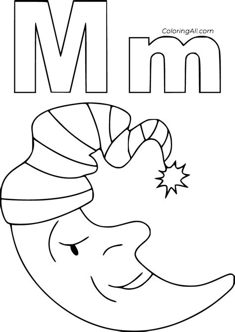 Click for other letters painting. Letter M Coloring Pages - ColoringAll