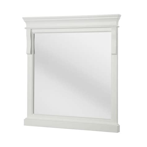 Wood framed bathroom mirrors bathroom mirror makeover wood mirror master bathroom shower bathroom ideas bathroom laundry bathroom remodeling custom mirrors accent wall bedroom. Home Decorators Collection 30 in. W x 32 in. H Framed ...
